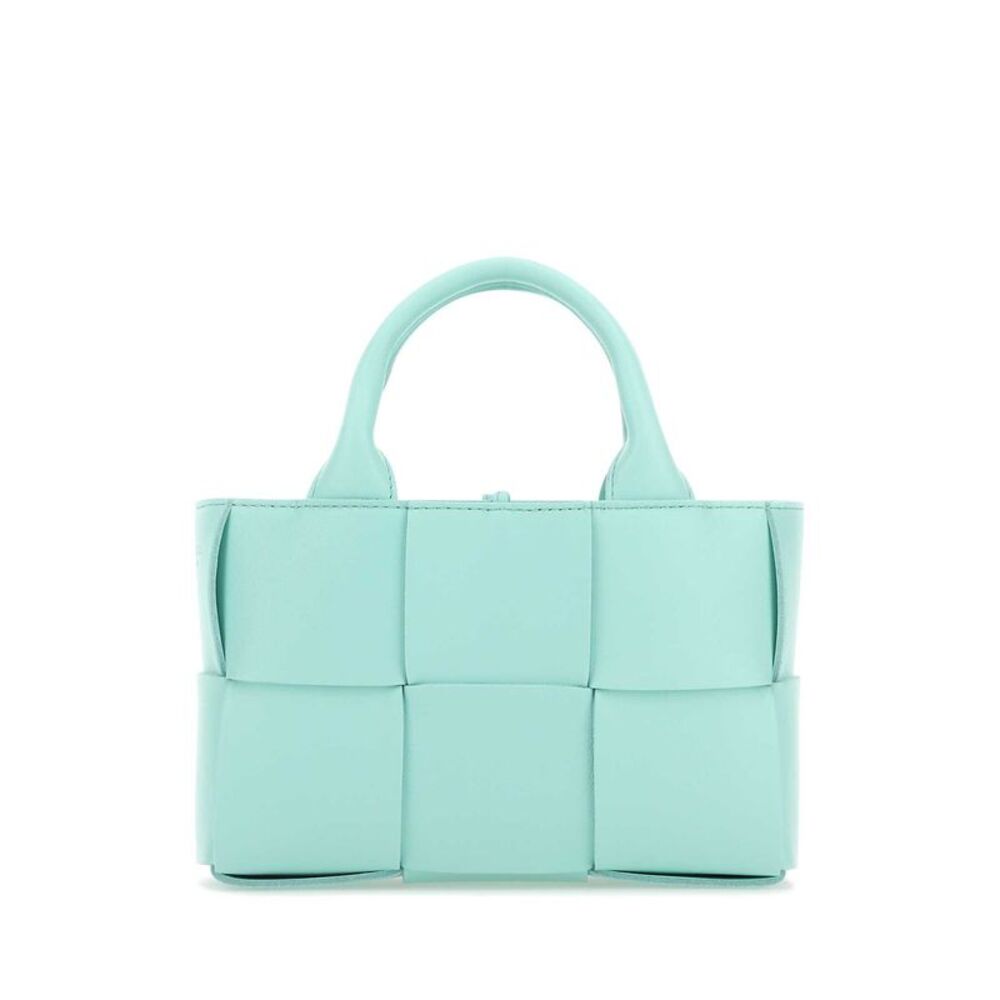 Bottega Veneta Women Light-Blue Leather Candy Arco Handbag
